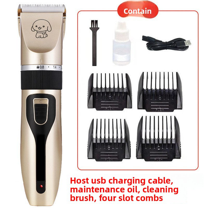 Cordless pet hair clipper with comb guides in Gold Standard, 400mAh Built-In Battery, size Standard