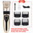 Cordless pet hair clipper with comb guides in Gold Standard, 400mAh Built-In Battery, size Standard