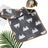 Soft flannel pet blanket with coffee brown footprint print, view 46