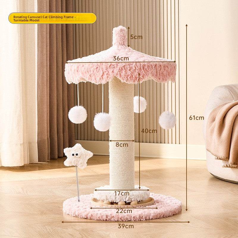 Carousel cat climbing frame with play levels for indoor cats, photo 7