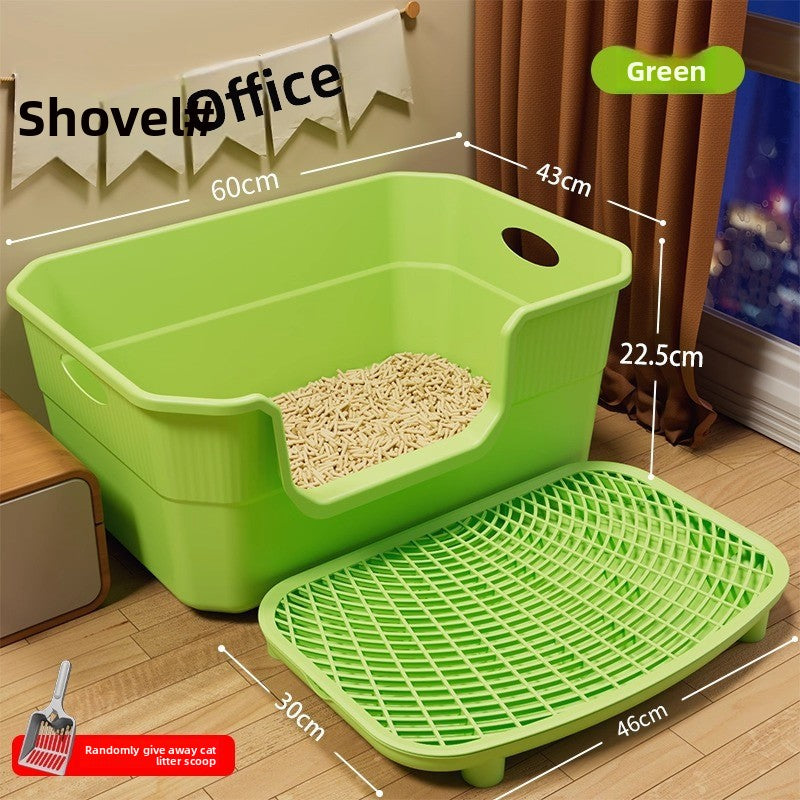 Double Layer Cat Litter Mat with Removable Feet and Anti-Splash