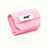 Matching dog collar, lead and poo bag holder in black and pink