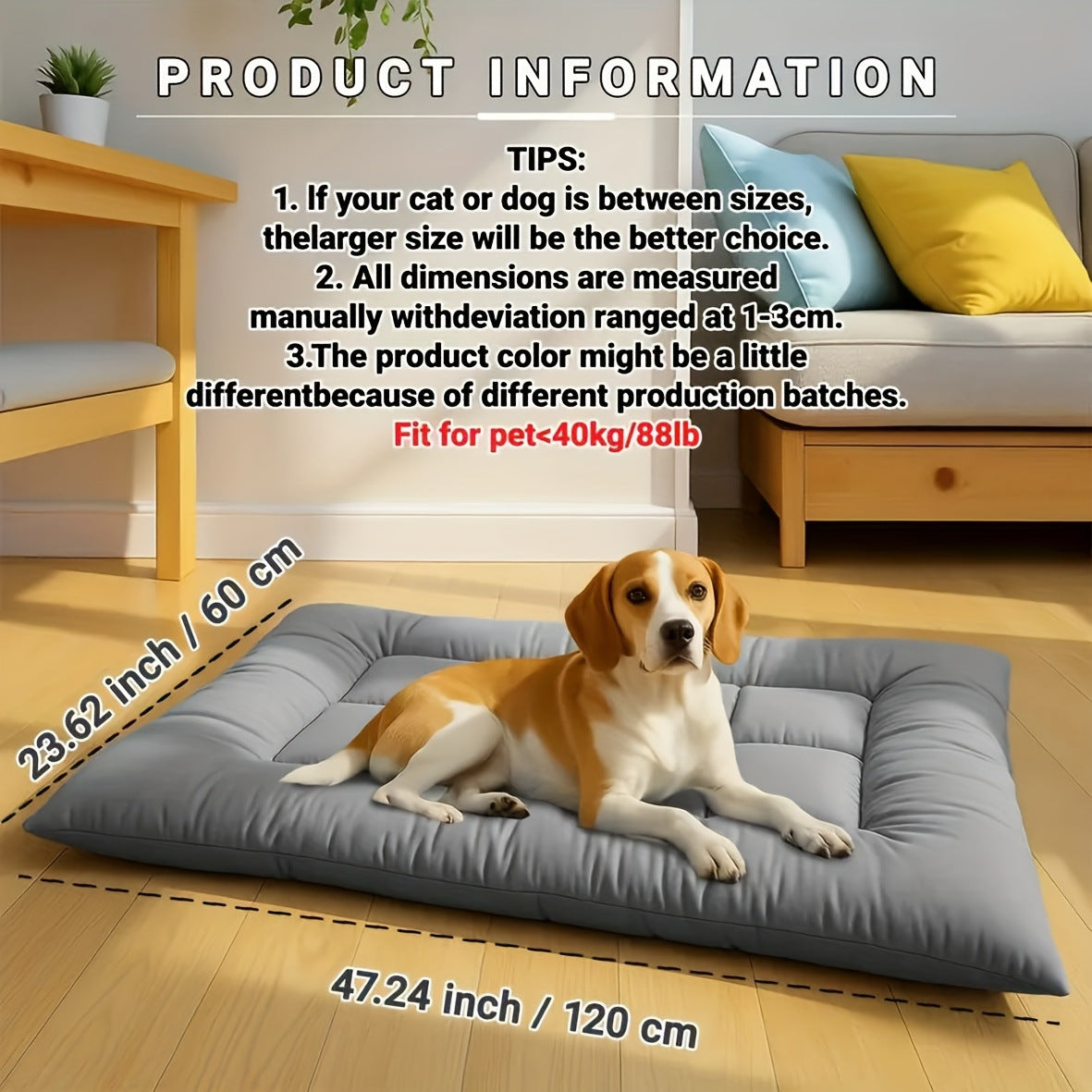 Large pet cooling pad for dogs and cats, shown in 2 colours and styles