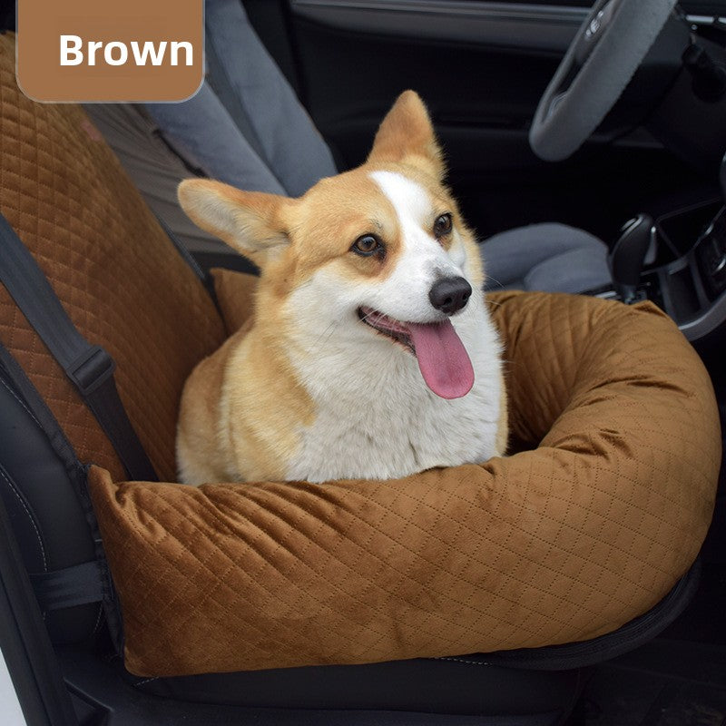Oxford blue star pet car seat nest on a rear seat