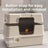 Fully Enclosed Stainless Steel Cat Litter Box, 50cm Wide