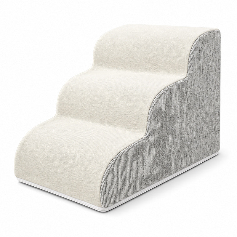 Beige detachable foam pet steps with grey sides, photo 4