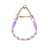 Woven rainbow dog lead with gold coloured clip