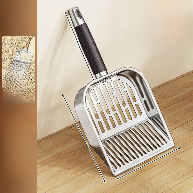 Long Handle Cat Litter Shovel in Stainless Steel or Plastic