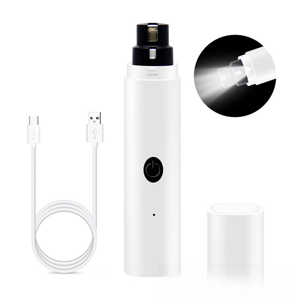 Electric Pet Nail Grinder with USB Charging and Replaceable Grinding Heads