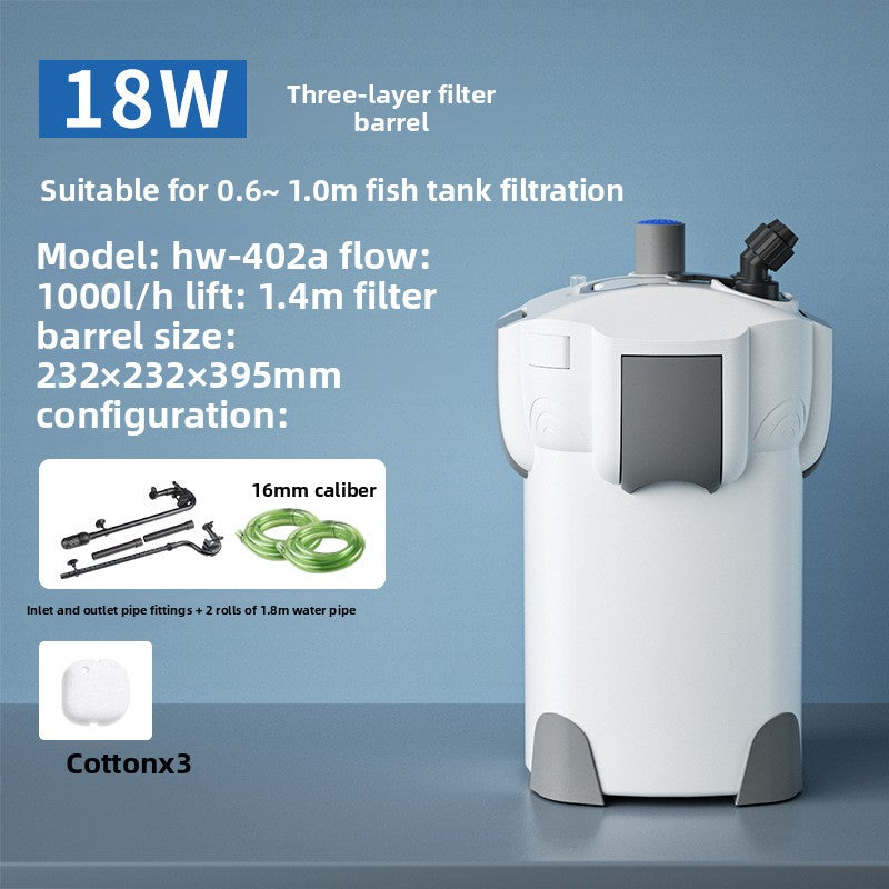 External Aquarium Filter Canister with Pump