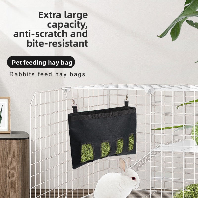 Hanging Oxford Cloth Hay Bag for Rabbits, Guinea Pigs and Chinchillas, Small or Large