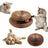 Foldable honeycomb cat scratcher toy with bell ball