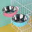 Hanging cage pet bowl with stainless steel insert