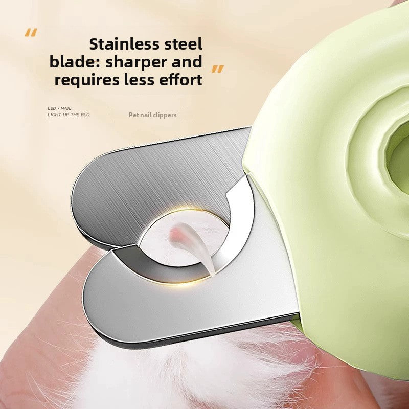 Pet Nail Clippers with LED Light and Safety Lock for Cats and Dogs