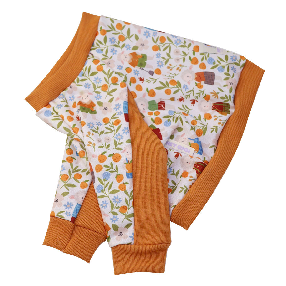Elbow protection dog pyjamas for large dogs in Green Coffee Cup, showing size and shape