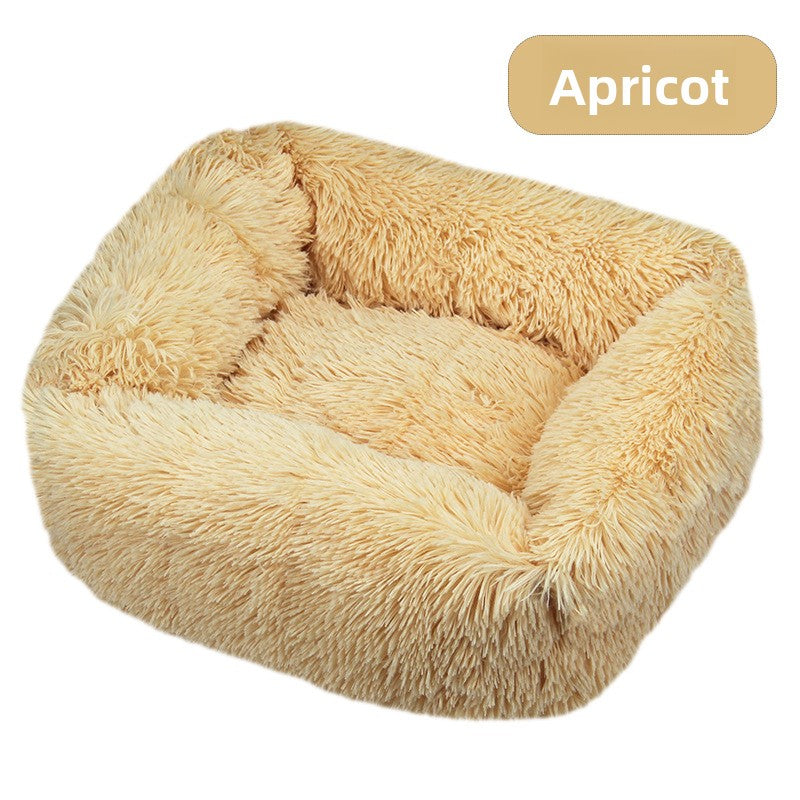 Square long plush pet bed, photo 60 of 65