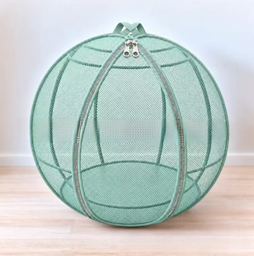 Foldable outdoor cat enclosure with mesh sides, photo from another angle