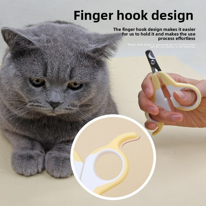 Stainless Steel Pet Nail Clippers with Ergonomic Handle
