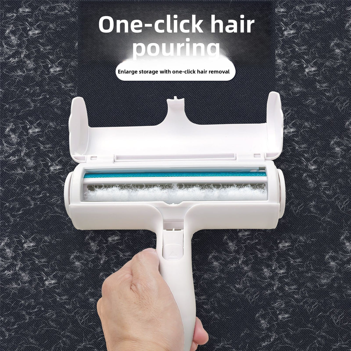 Reusable pet hair remover roller for sofas and carpets, photo 1 of 14