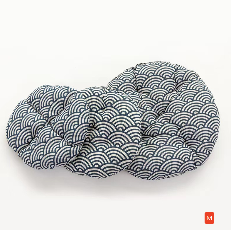 Natural cattail basket cat nest with soft pad, product image 15