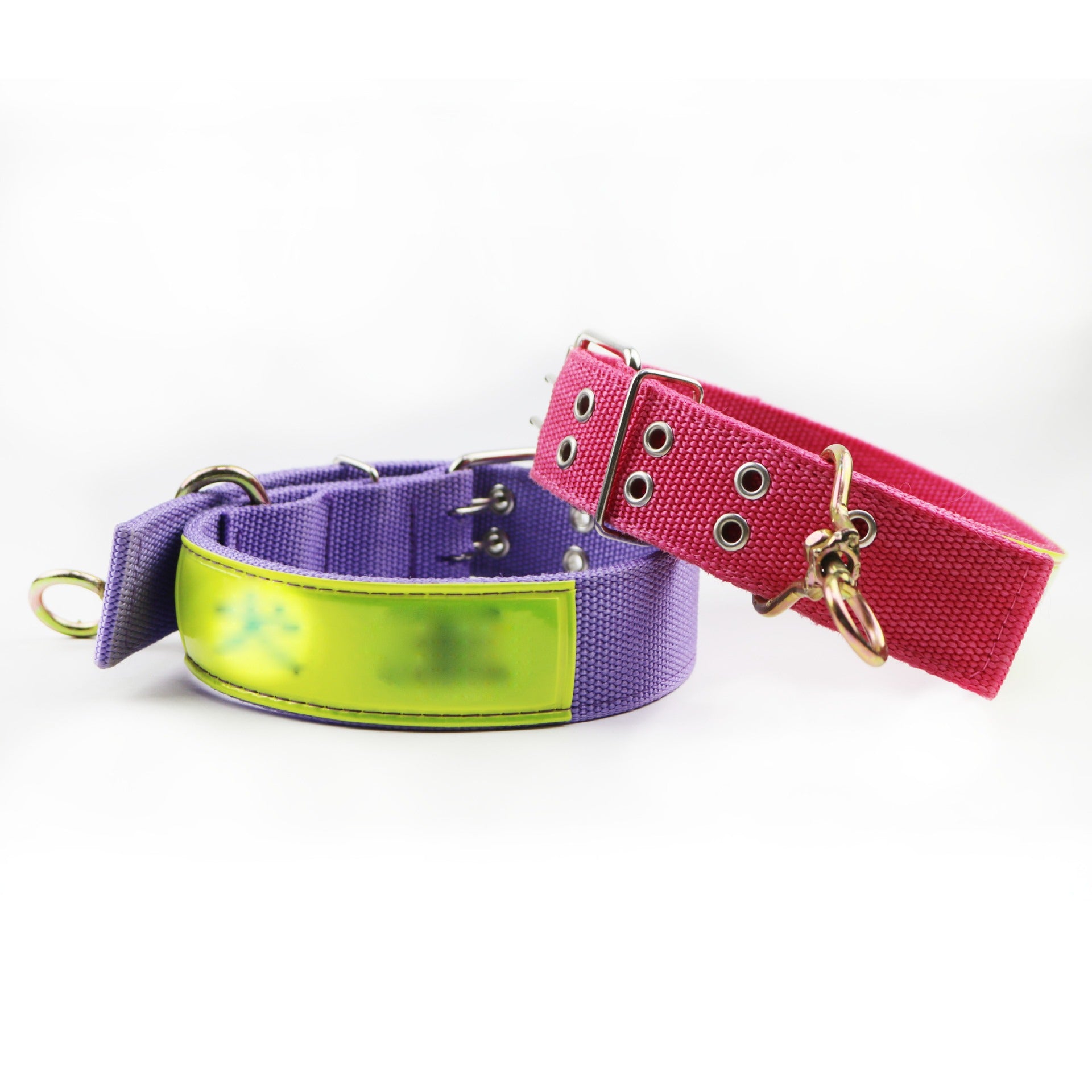 Wide canvas dog collar with rotating ring, available from Pet Royale UK