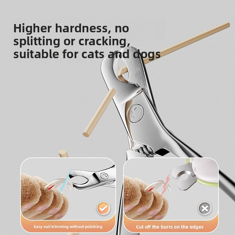 Anti-Bleeding Nail Clipper for Puppies and Cats, Steel Blade