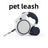 Retractable dog lead with LED light in 5 colour options