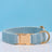 Soft velvet dog collar with metal buckle, 4 sizes available