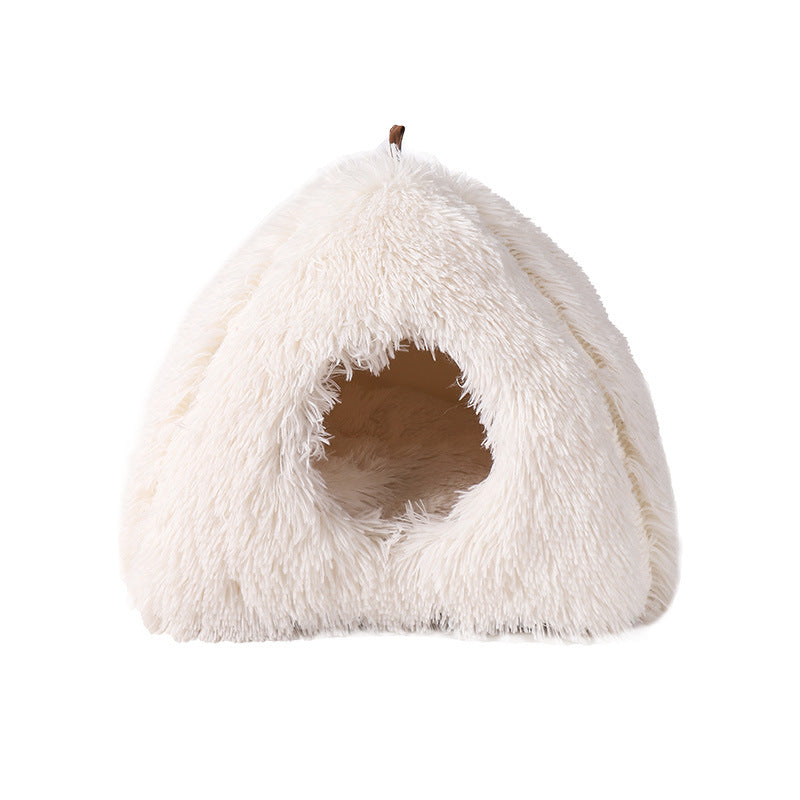 Enclosed triangle cat nest bed with cosy entrance opening, photo 15