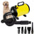 Blue pet bath brush for dogs and cats in Blue, close-up detail view