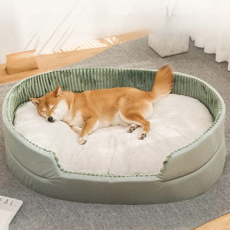 Four-season pet bed with cushion pad for dogs and cats