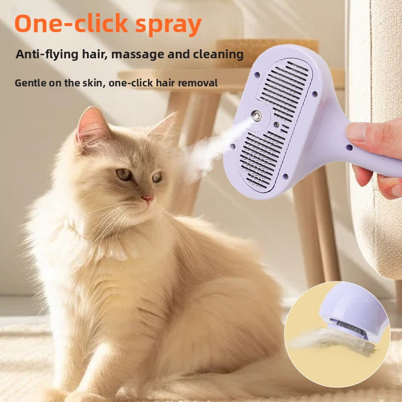 One-Touch Pet Grooming Brush with Hair Collection for Dogs and Cats