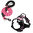 Polyester dog harness sets shown in nine bright colours