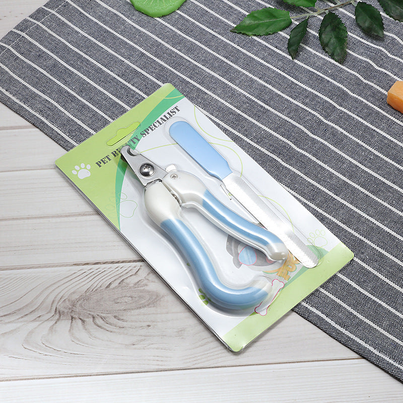 Stainless Steel Pet Nail Clippers with Wave or Curved Handle