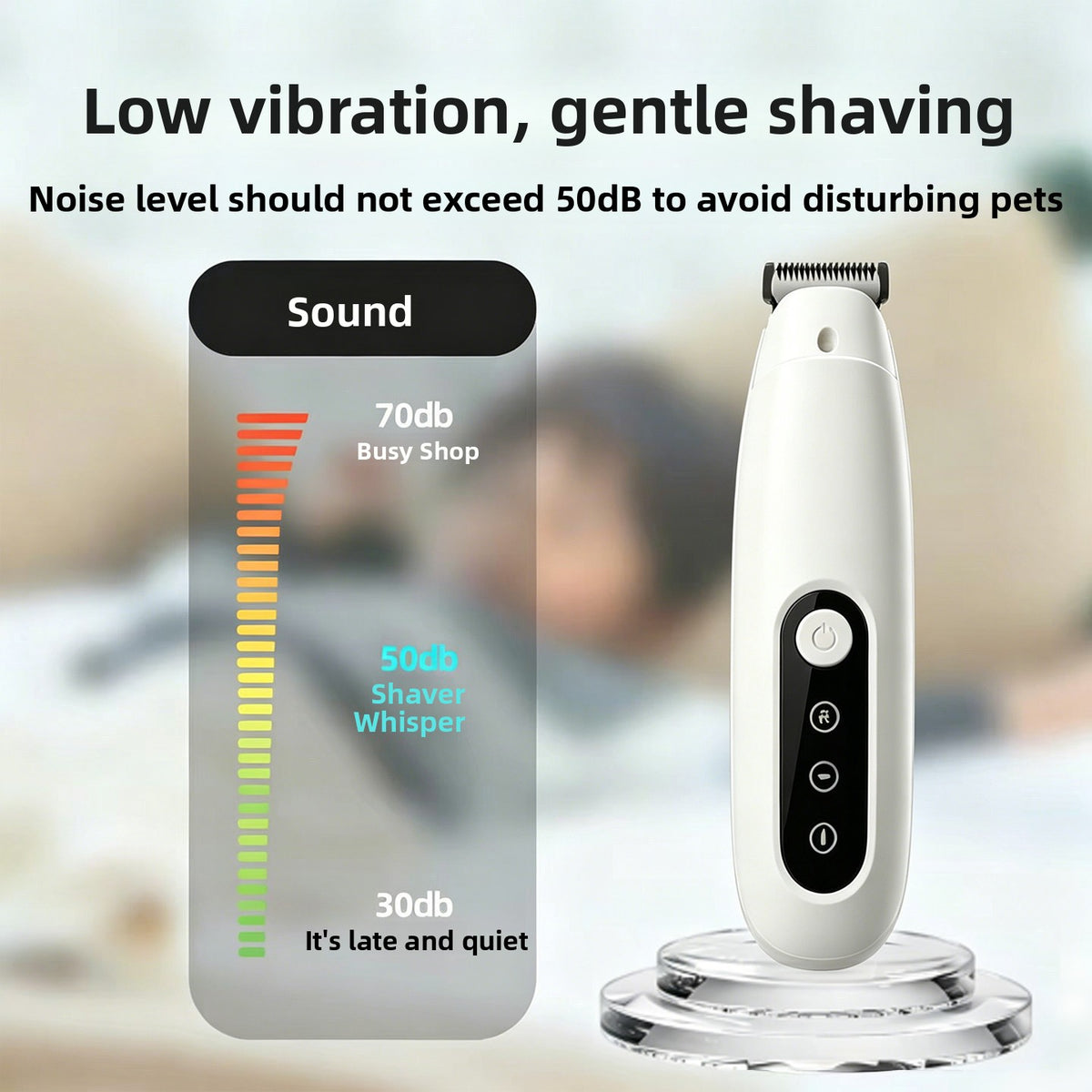 Thumb Grip Precision Trimmer with Wide Blade for Paws and Face