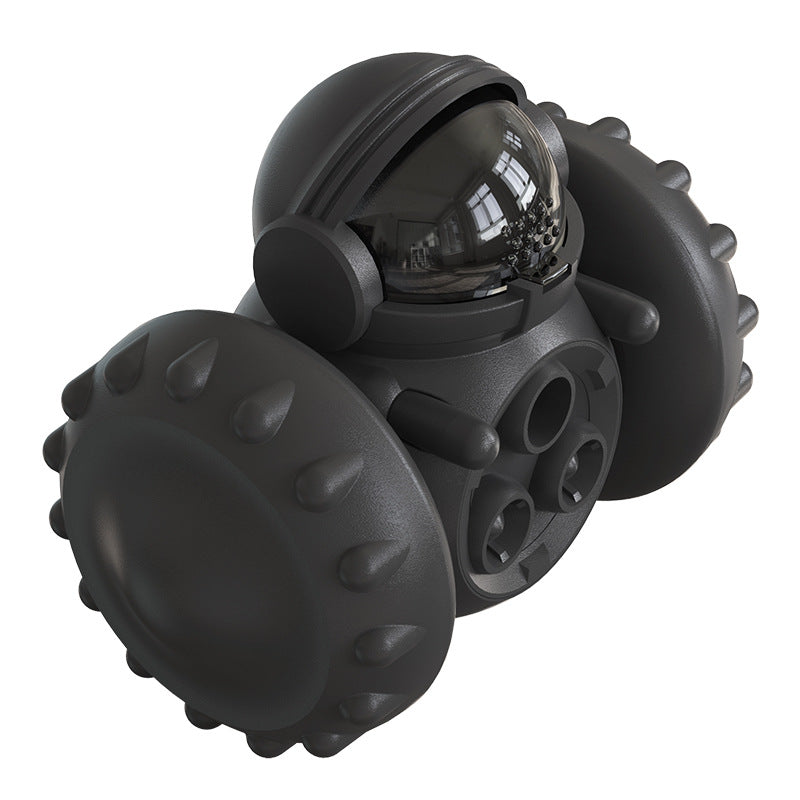 Interactive Cat Food Dispensing Toy with Wobbling Robot or Tumbler Design and Slow Release