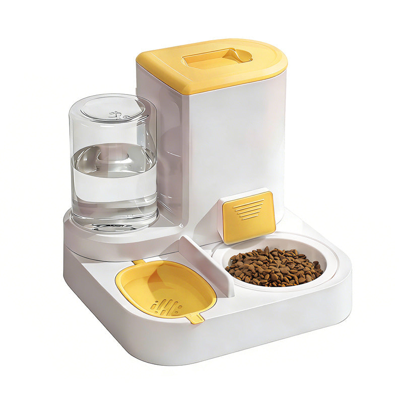 Automatic Pet Feeder and Water Dispenser for Pets with Optional Steel or Ceramic Bowl