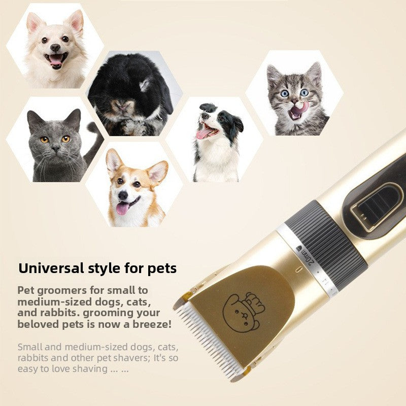 Ceramic Blade Pet Trimmer Kit with 8000 RPM Motor and Steel Combs