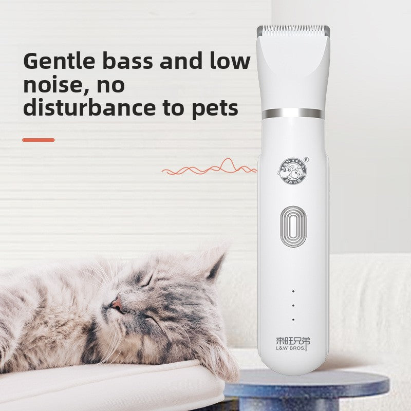 Cordless Dog Clipper Kit with 4 Heads and Nail Grinder, USB