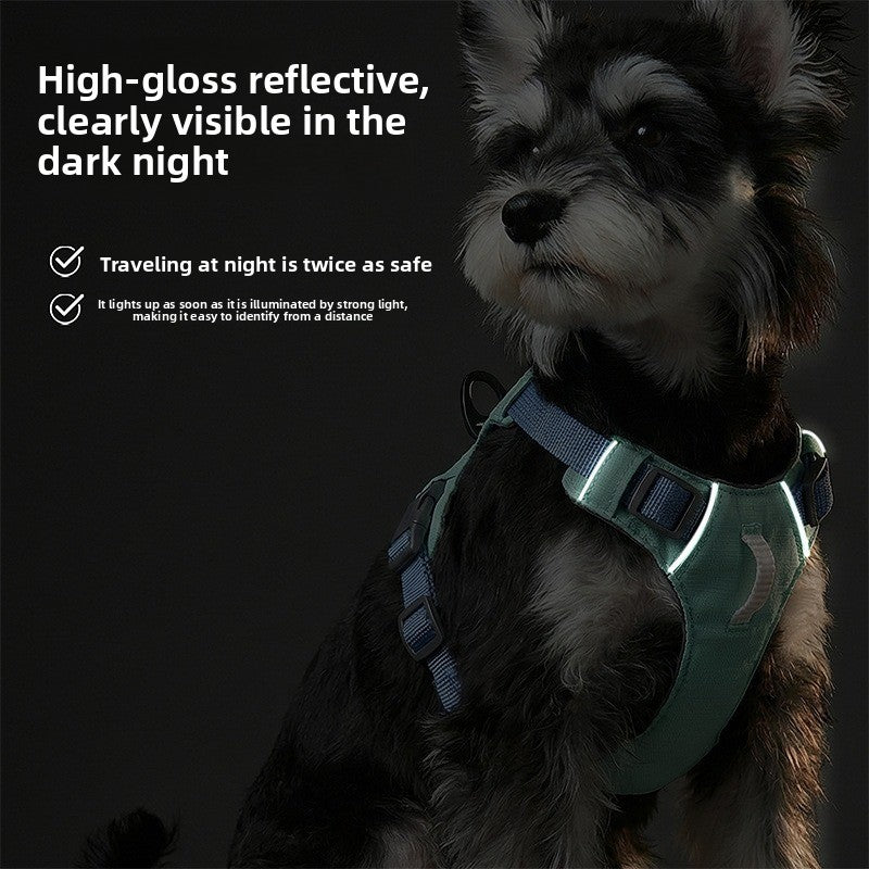 Double-layer breathable polyester dog harness with cushioned lining, product image 4