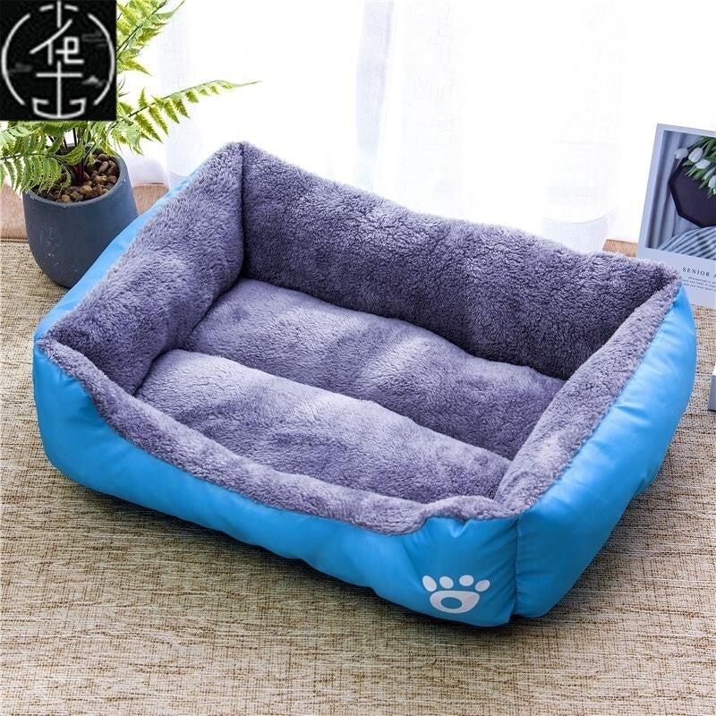 Warm donut pet bed with blanket and toy bone, photo 4 of 80