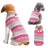 Christmas knitted dog jumper with festive pattern in Black and White Reindeer, close-up detail