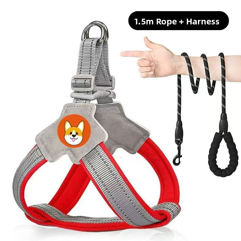 Reflective vest dog harness, ideal for everyday use