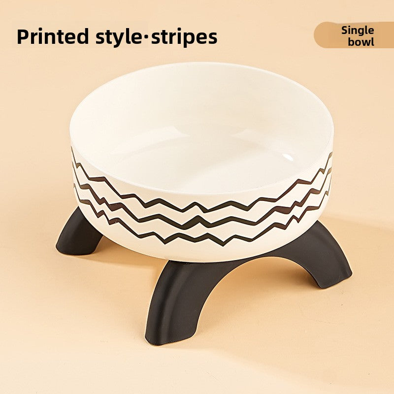 Elevated Pet Food Bowl with Stainless Steel Insert