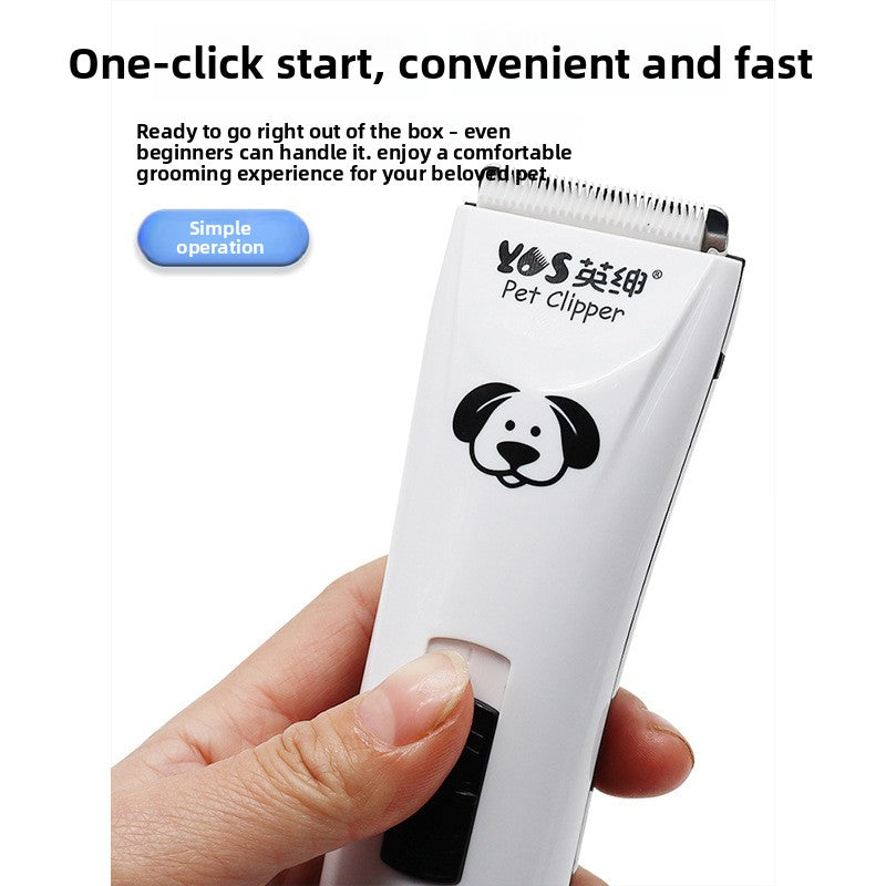 Rechargeable Cordless Pet Hair Clipper with Stainless Steel Blades for Dogs and Cats