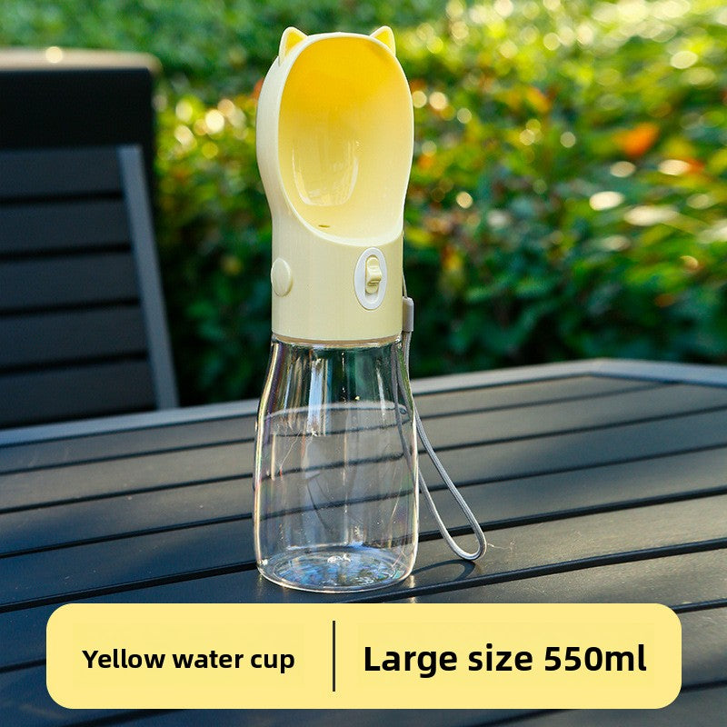 2-in-1 Portable Pet Water Bottle and Food Container, Leak-Proof