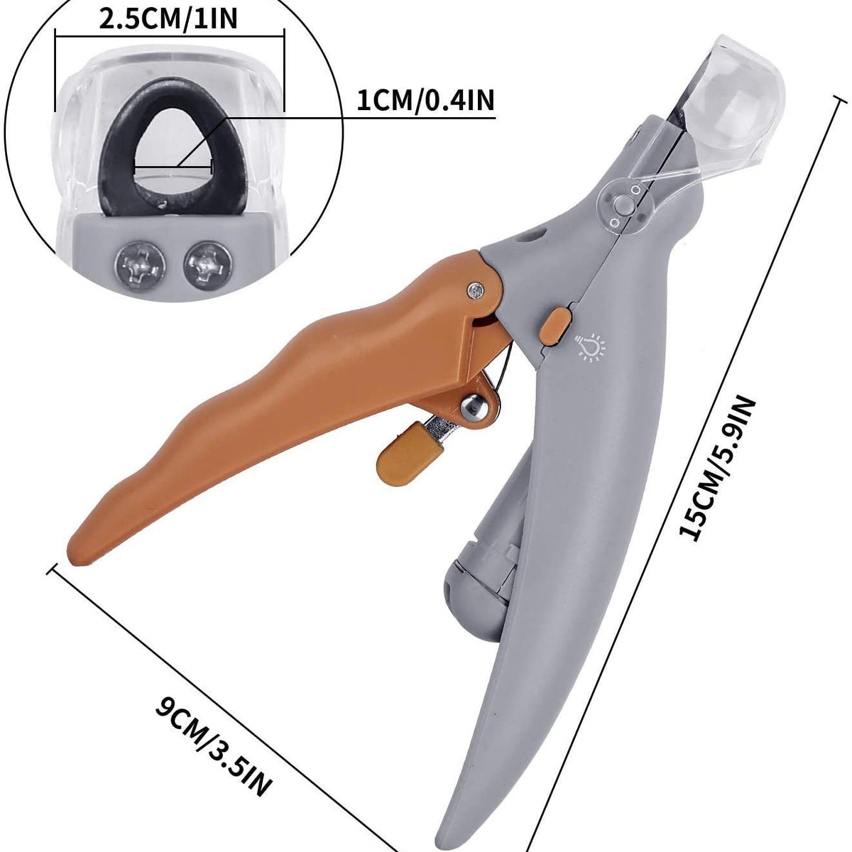 LED Pet Nail Clipper with Rubber Non-Slip Handle