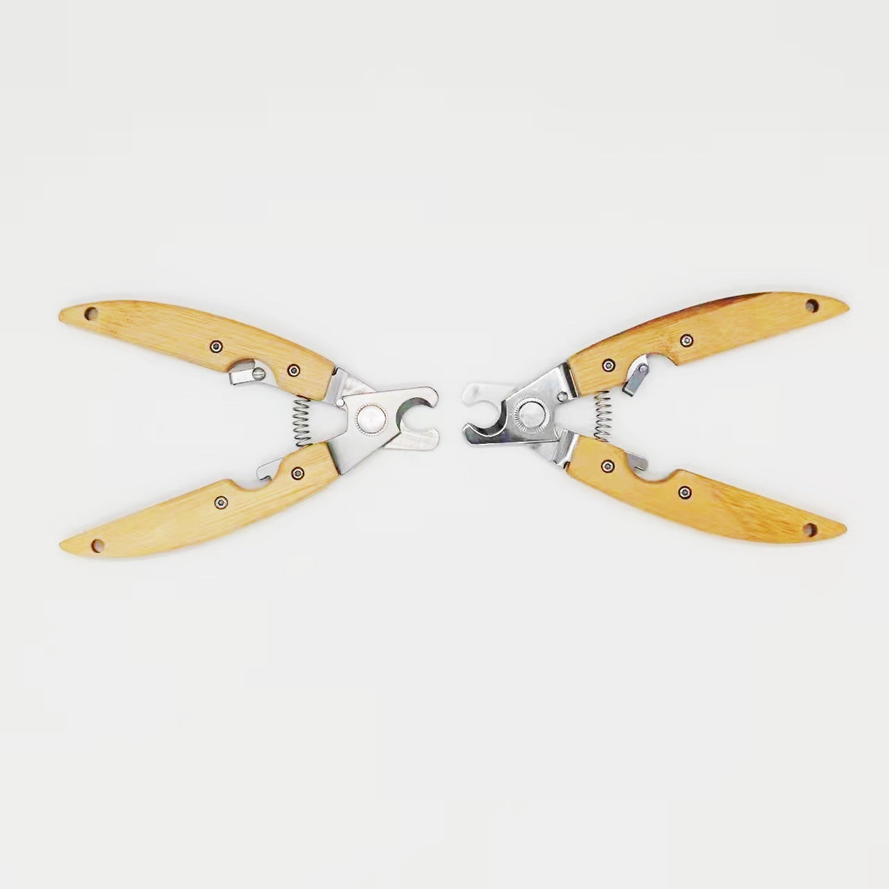 Wooden Handle Stainless Steel Dog Nail Clippers, Anti-Splash