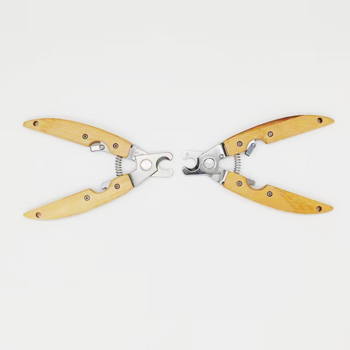 Wooden Handle Stainless Steel Dog Nail Clippers, Anti-Splash