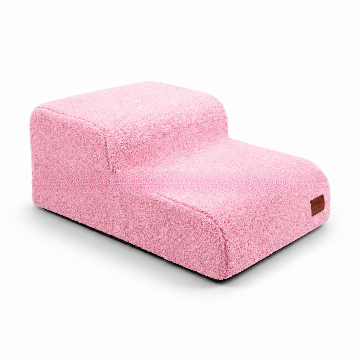 Soft sponge pet stairs with washable cover in Pink 2 Step